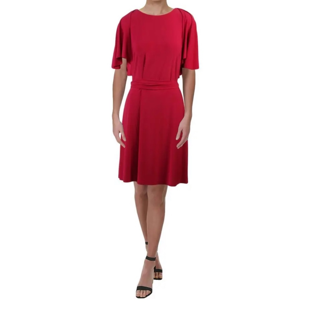 LAUREN RALPH LAUREN
Gaelyn Bell Sleeve Jersey Scuba Red Dress Retail $135 Sz 10